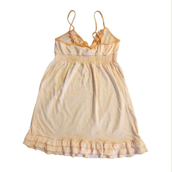 PINK VS VTG 90s Tangerine Striped Embroidery Dog Babydoll Dress Medium - Picture 10 of 15